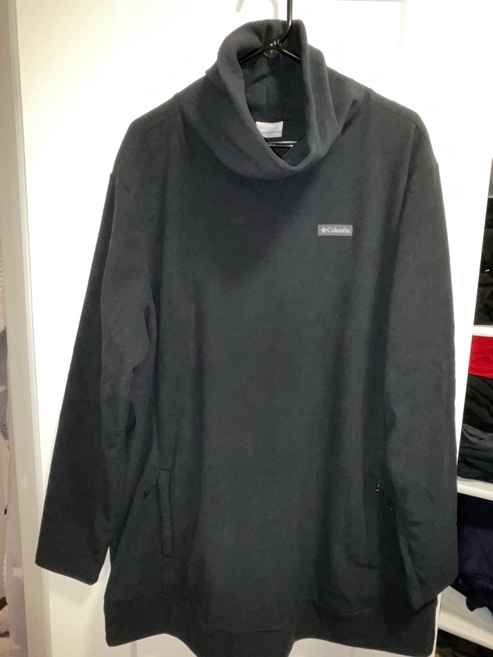 Columbia Black Turtleneck Fleece Pullover Tunic